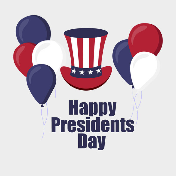 President 's Day hand drawn lettering and president' s hat for ame
