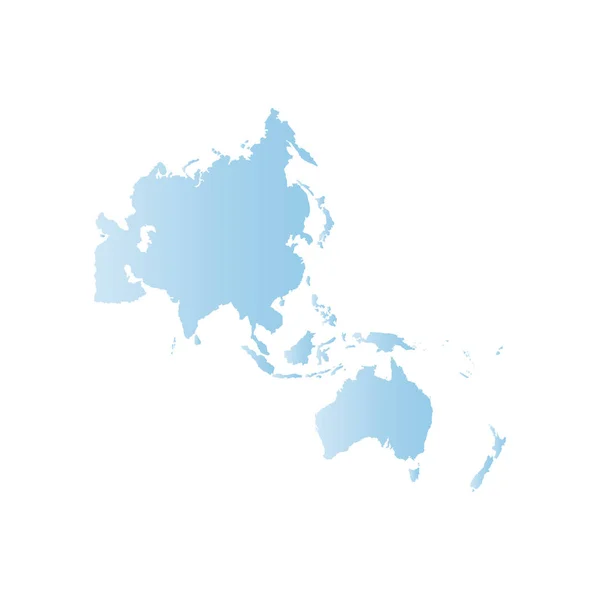 Mappa di Asia Pacifico. - Illustrazione vettoriale — Vettoriale Stock