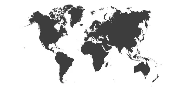 Карта Світу Ізольована Білому Тлі Фондовий Вектор — стоковий вектор