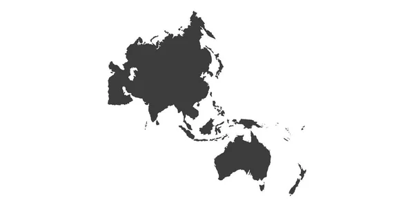 Mappa Asia Pacifico Illustrazione Vettoriale — Vettoriale Stock