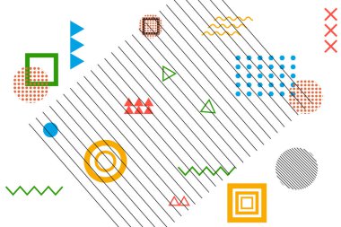 Soyut modern geometrik memphis arkaplanı