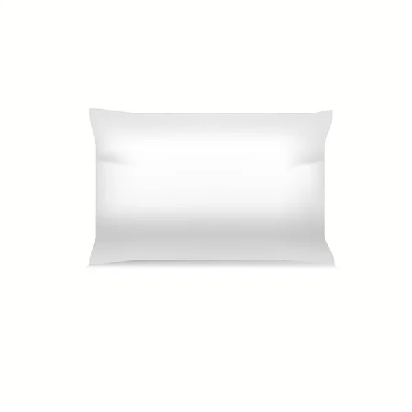 Realistic Vector Pillow White — Stock Vector