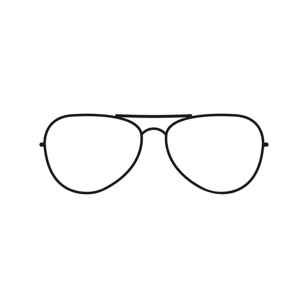 Icono Gafas Vista Imagen Vectorial Simple — Vector de stock