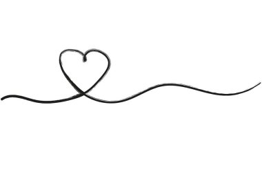 Dağınık, yuvarlak, ince çizgili, ayracı şekilli çizgili bir el. Beyaz arka planda izole edilmiş. Vektör illüstrasyonu