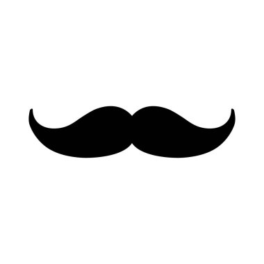 Vektör bıyık simgesi arkaplanı. Erkek, erkek, beyaz üzerinde baba modası..