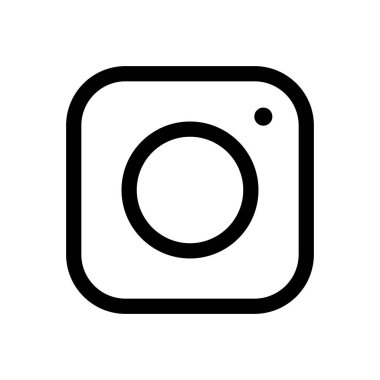 Modern çizgi fotoğraf makinesinin web simgesi. Dijital uygulama pictogram - Vektör