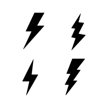 Şimşek. Thunder bolt, ışık grev. Vektör çizim