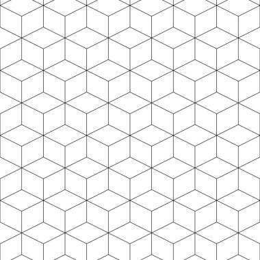 Kusursuz geometrik desen. Kübik altıgen dokusu. Rhombus ağ arkaplanı.