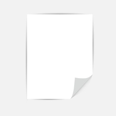 Gölgeli A4 kağıdı. Kıvrımlı köşeli kağıt