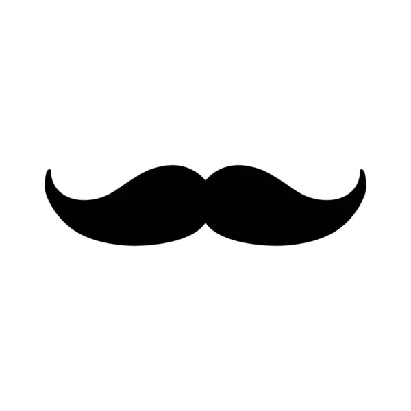 Vector Bigote Icono Fondo Masculino Masculino Padre Elemento Moda Blanco — Vector de stock