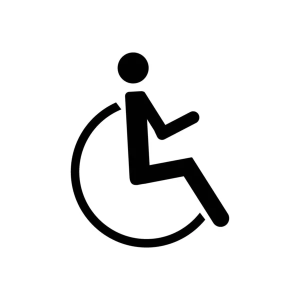 Disabled Icon White Background — Stock Vector