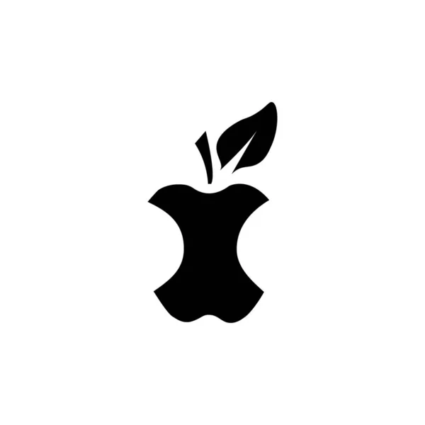 Icono Del Núcleo Apple Aislado Sobre Fondo Blanco — Vector de stock