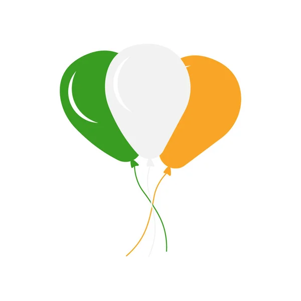 Sada Pozic Barvách Irská Vlajka Izolovaných Bílém Pozadí Obrázek Vektor — Stockový vektor