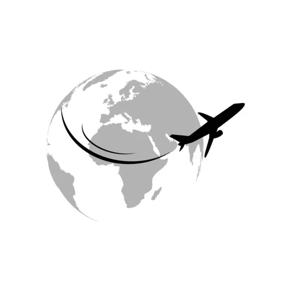 전세계 비행기 — 스톡 벡터