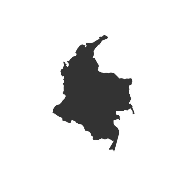 Colombia Mappa Sfondo Bianco Illustrazione Vettoriale — Vettoriale Stock