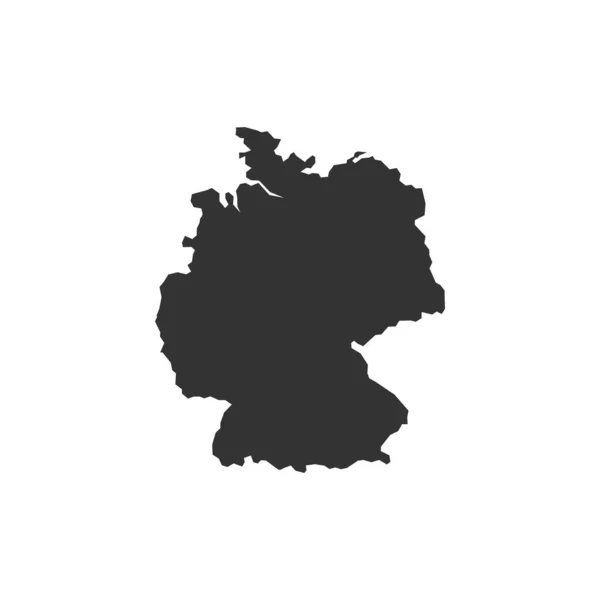 Ayrıntılı Vektör Haritası Almanya Vektör Illüstrasyonu — Stok Vektör