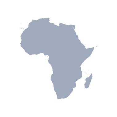 Afrika ülkelerinin grafik vektörü harita, vektör