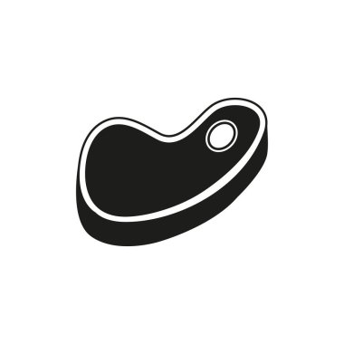 Biftek et simgesi beyaz arka plan üzerinde izole