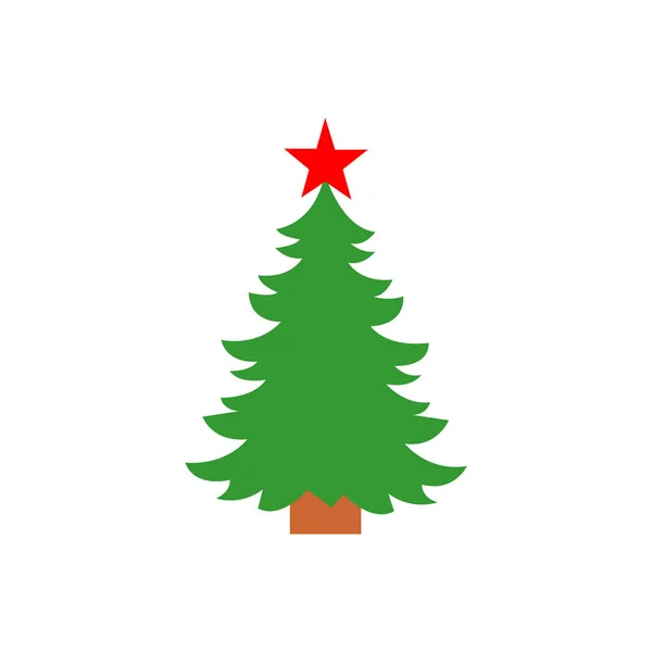 Kerstboom Witte Achterzijde — Stockvector