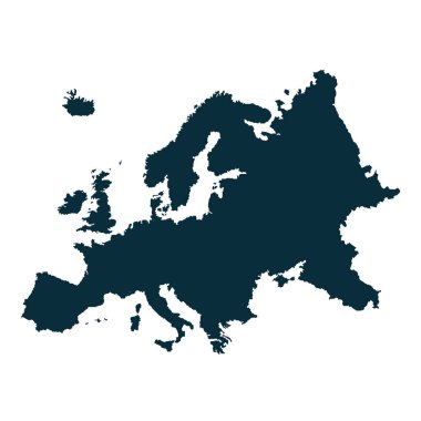 Avrupa 'nın ayrıntılı vektör haritası