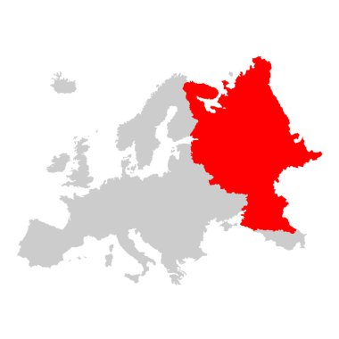 Rusya Avrupa haritasında