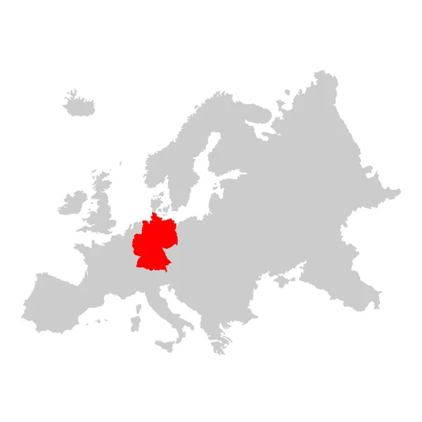 Germania Sulla Mappa Europa — Vettoriale Stock