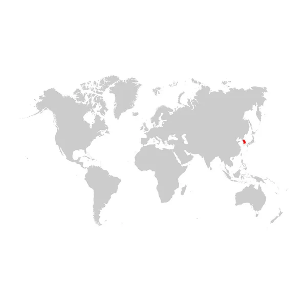 South Korea World Map — Stock Vector