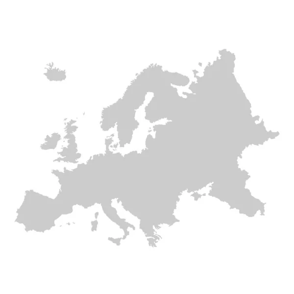 Mappa Vettoriale Dettagliata Dell Europa — Vettoriale Stock