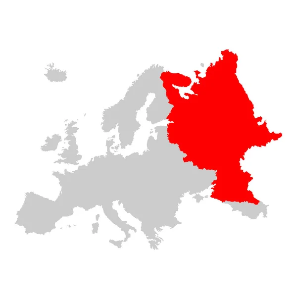 Russia Sulla Mappa Europa — Vettoriale Stock