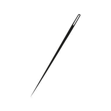 Beyaz sırtında iğne simgesi vektörü dikilüyor