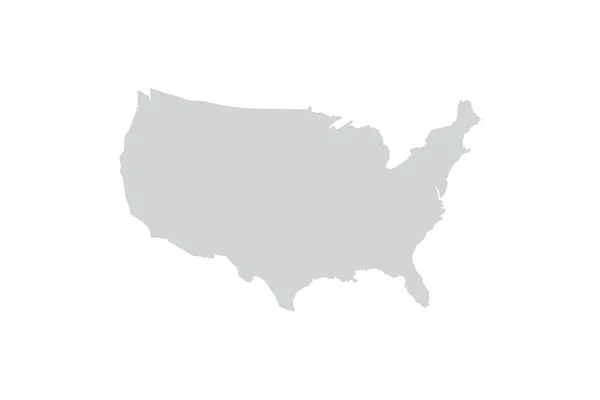Vektor Usa Delstater Karta Vit Rygg — Stock vektor