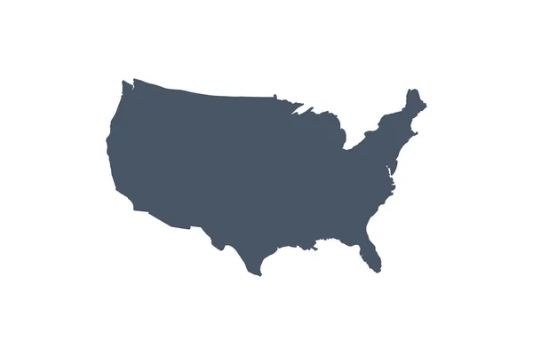 Vector Estados Unidos Mapa Espalda Blanca — Archivo Imágenes Vectoriales