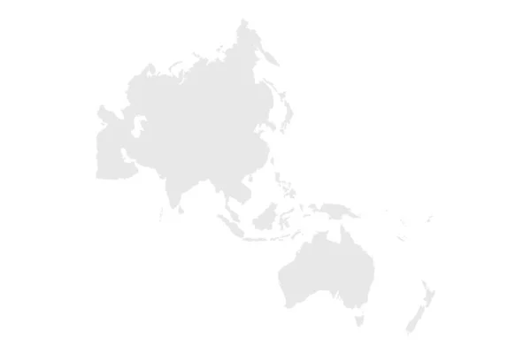 Векторная Карта Азиатско Тихоокеанского Региона Белом Фоне — стоковый вектор
