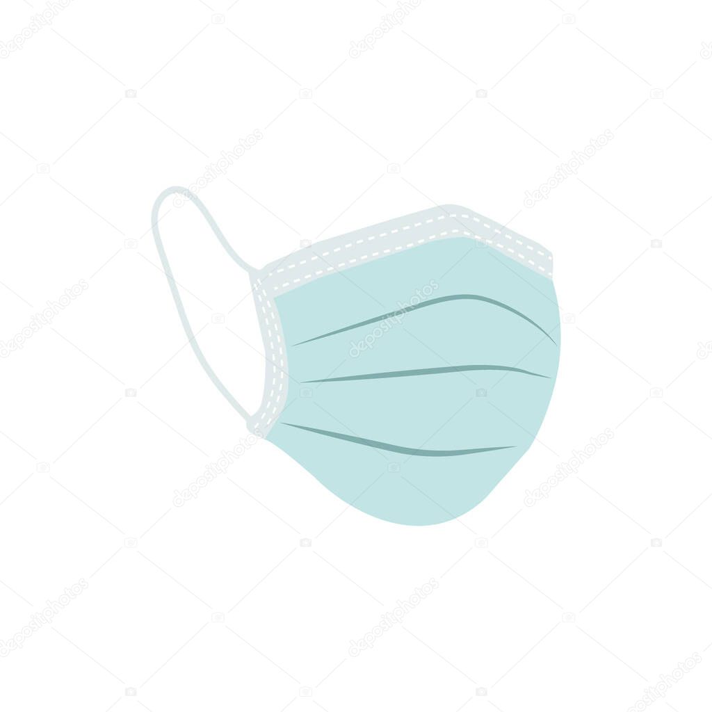 Protective medical face mask vector on white