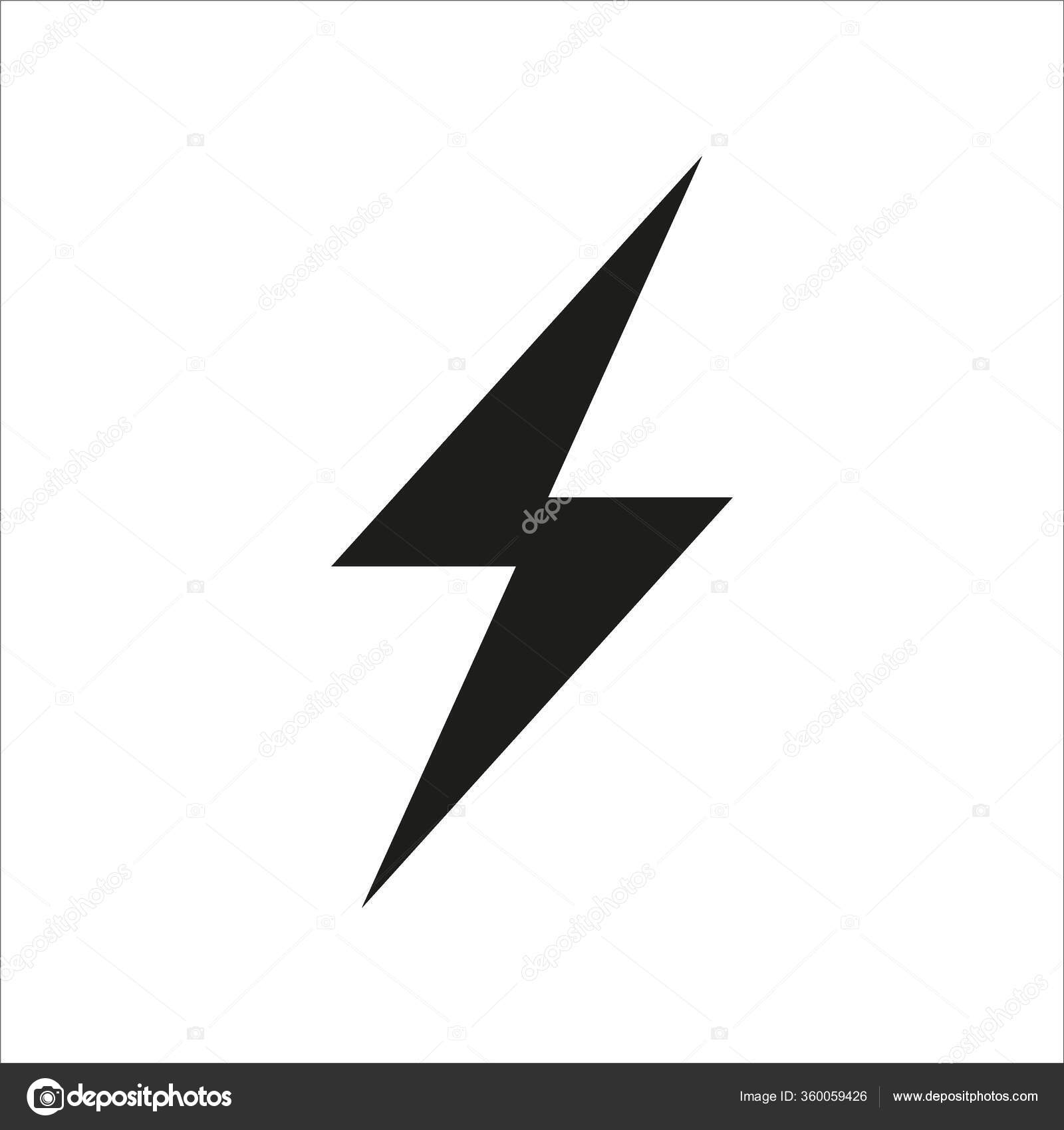 Flash Icon Symbol Simple Design White Stock Vector by ©Meranda