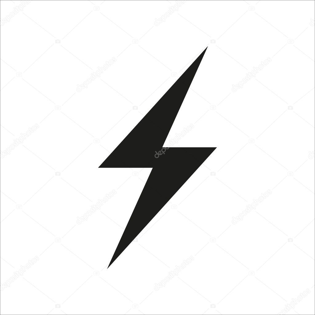 Flash icon symbol simple design on white