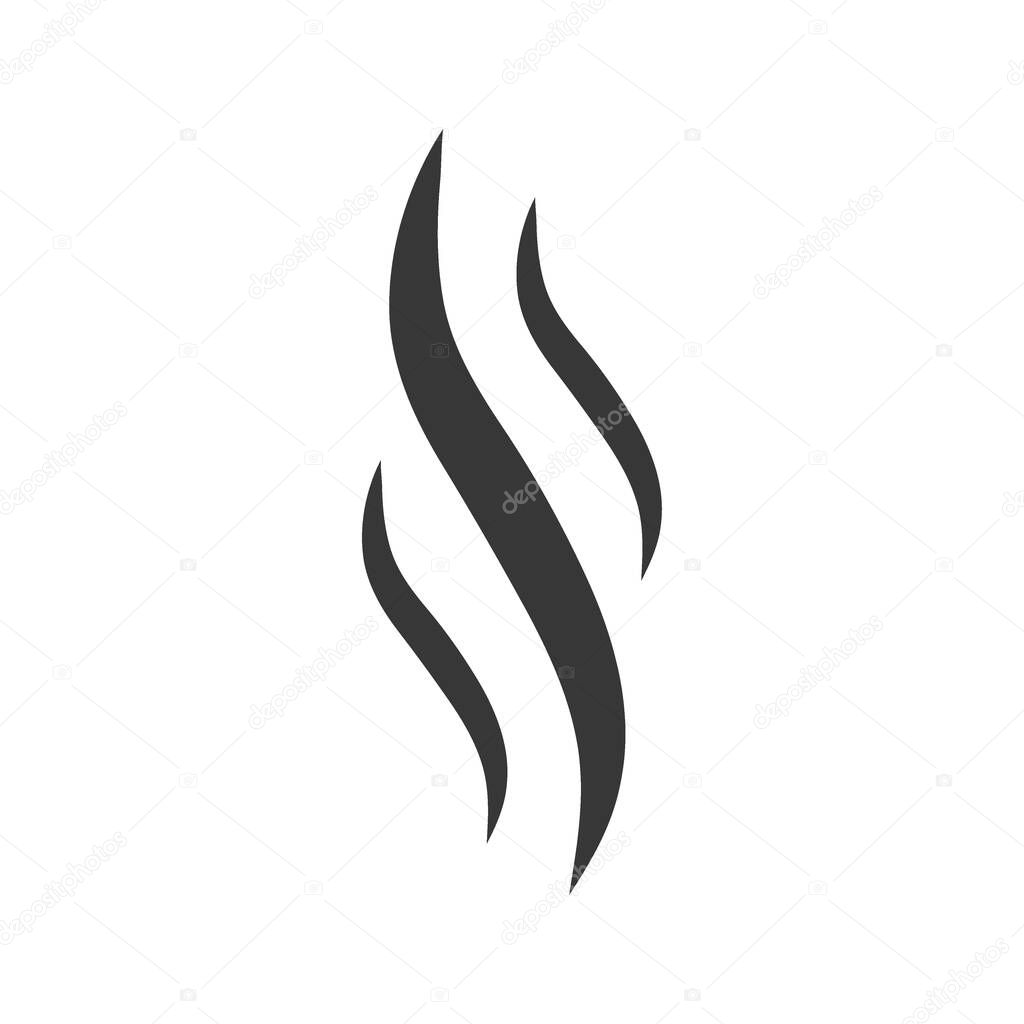 Smoke steam vector icon illustration on white