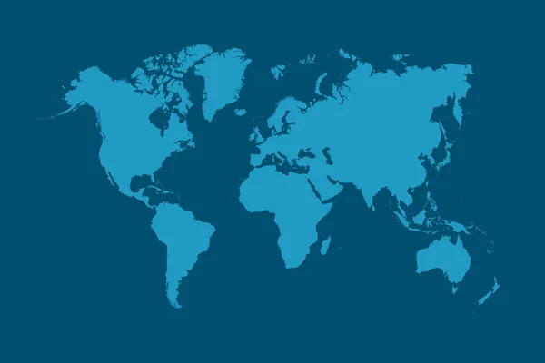 世界地図カラーベクトル現代 — ストックベクタ