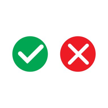 Evet ve işaret yok, vektör simgesi, web tasarım ögesi