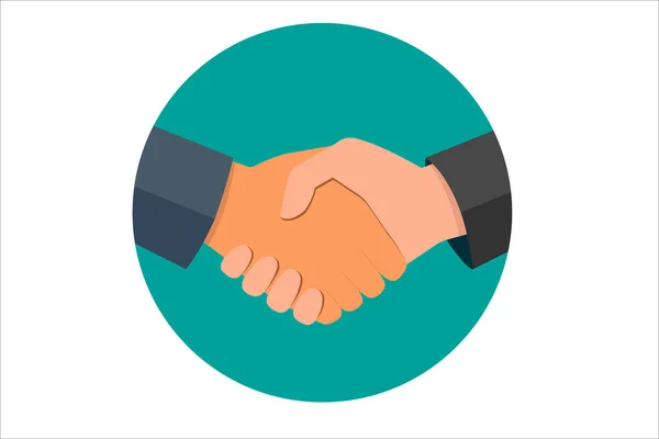Kör üzleti kézfogás ikon. Üzleti partnerek kézfogása. Üzleti kézfogás. — Stock Vector