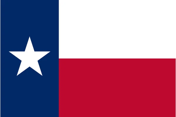 Bandera Texas Colores Oficiales Proporción Correcta Bandera Nacional Texas — Vector de stock
