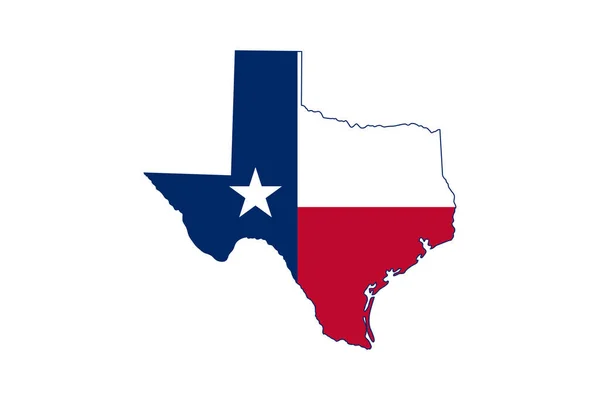 Texas Mapa Símbolos Icono Vector — Vector de stock