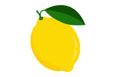 Limon logosu. Beyaz arka planda izole edilmiş limon