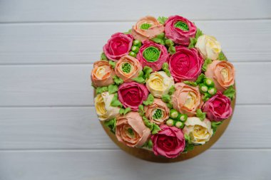 pasta, tatlı, çiçekler, Mart 8, Bahar, tatil, düğün