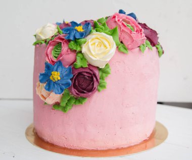 pasta, tatlı, çiçekler, Mart 8, Bahar, tatil, düğün