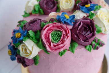 pasta, tatlı, çiçekler, Mart 8, Bahar, tatil, düğün