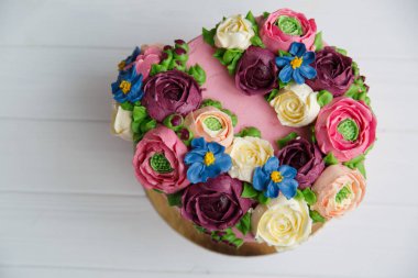 pasta, tatlı, çiçekler, Mart 8, Bahar, tatil, düğün