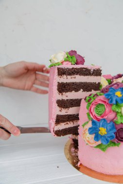 pasta, tatlı, çiçekler, Mart 8, Bahar, tatil, düğün