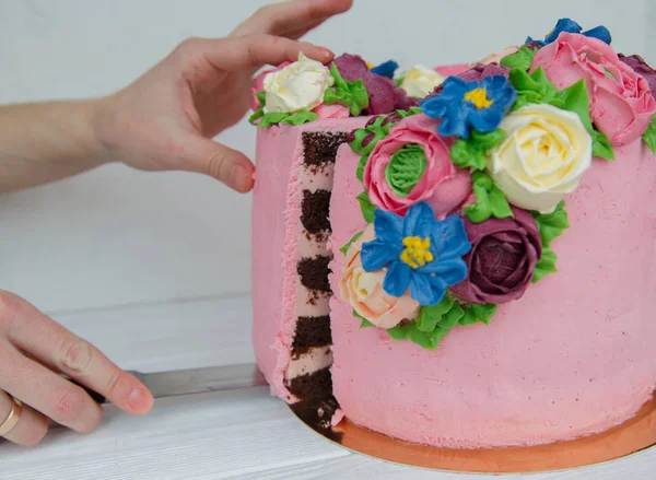 pasta, tatlı, çiçekler, Mart 8, Bahar, tatil, düğün