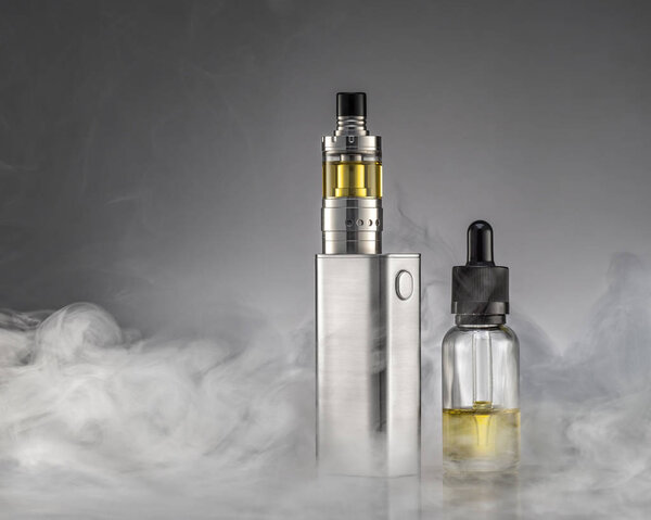 electronic cigarette over a gray background